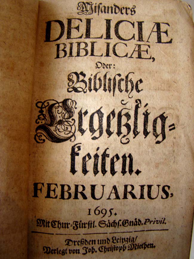 A 17th century vellum bound German Bible printed in 1695 and in near 'unused' condition — image 6